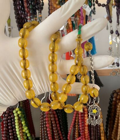 OSMANLI BENZETME SIKMA KEHEİBAR SARI BEYZİ MODEL TESBİH